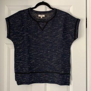 Madewell navy nubby texture sweatshirt